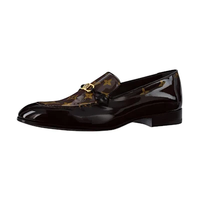 (W) LV Club Monogram Loafer 'Black Brown Patent Calfskin'