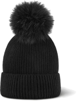 (W) 路易威登冷火花羊絨毛球針織帽 黑色 M79256 Shop (W) 路易威登冷火花羊絨毛球針織帽 黑色 M79256