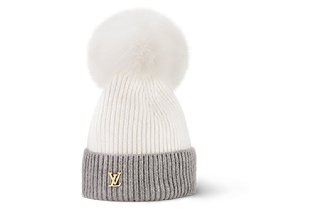 Lookbook (W) 路易威登冷光標誌羊絨毛帽 白色 M79255