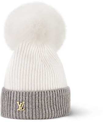 (W) 路易威登冷光標誌羊絨毛帽 白色 M79255 Lookbook (W) 路易威登冷光標誌羊絨毛帽 白色 M79255