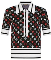 (Women) LOUIS VUITTON Color-Block Striped Polo Knit Sweater 1A8M2Y (Women) LOUIS VUITTON Color-Block Striped Polo Knit Sweater 1A8M2Y