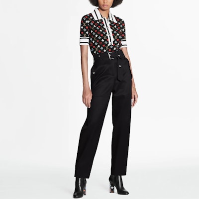 (W) 루이비통 컬러블록 스트라이프 폴로 니트 스웨터 1A8M2Y Lookbook (W) 루이비통 컬러블록 스트라이프 폴로 니트 스웨터 1A8M2Y