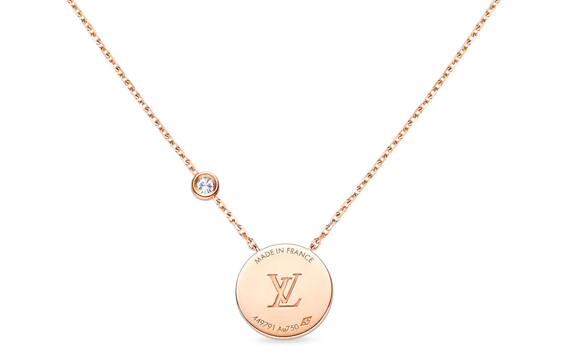 (Women) Louis Vuitton Color Blossom BB 18K Gold Malachite Diamond Necklace Rose Gold Q93619 圖 3