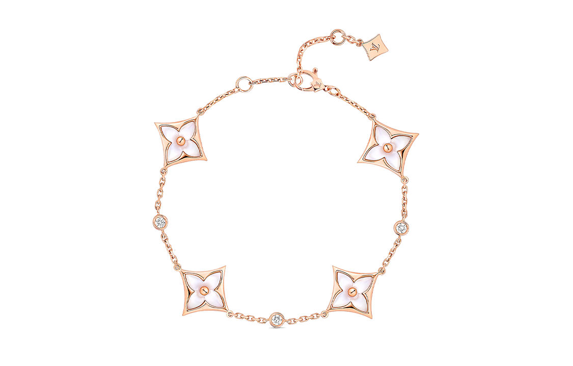 (Women) Louis Vuitton Color Blossom Clover Bracelet for Women in Rose Gold. Q05569