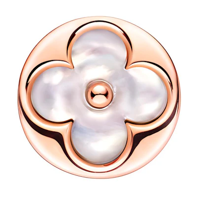 (Women) Louis Vuitton Color Blossom Sun 18K Rose Gold White Shell Earrings Q96425