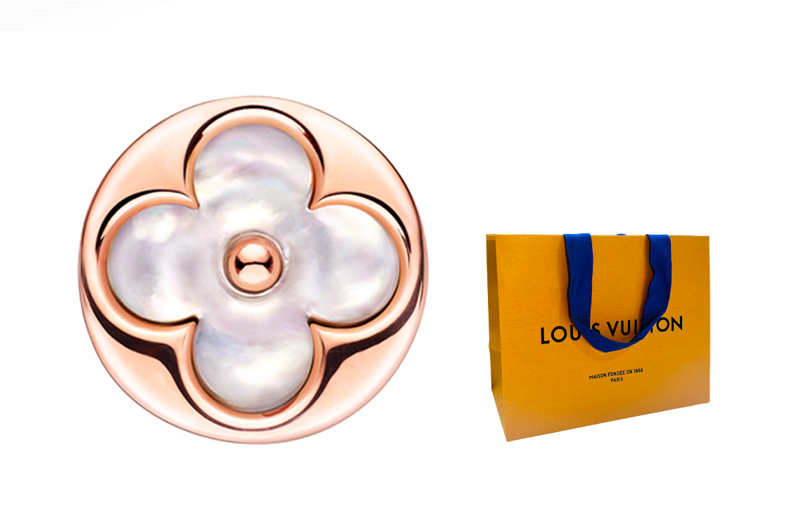 (Women) Louis Vuitton Color Blossom Sun 18K Rose Gold White Shell Earrings Q96425 圖 4