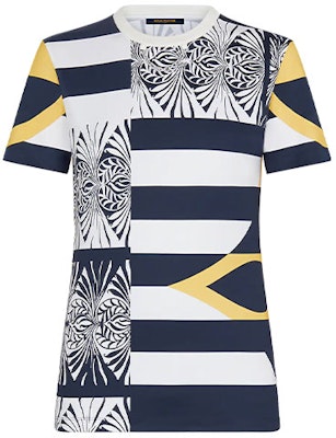 (W) Louis Vuitton Kaos Crewneck Garis Biru Striped. 1A7SR5 Order (W) Louis Vuitton Kaos Crewneck Garis Biru Striped. 1A7SR5