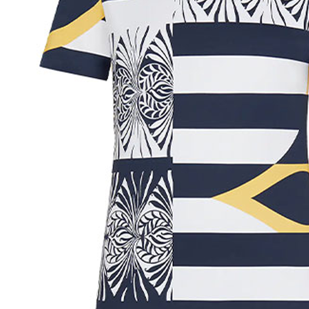 Shop (W) Louis Vuitton Kaos Crewneck Garis Biru Striped. 1A7SR5