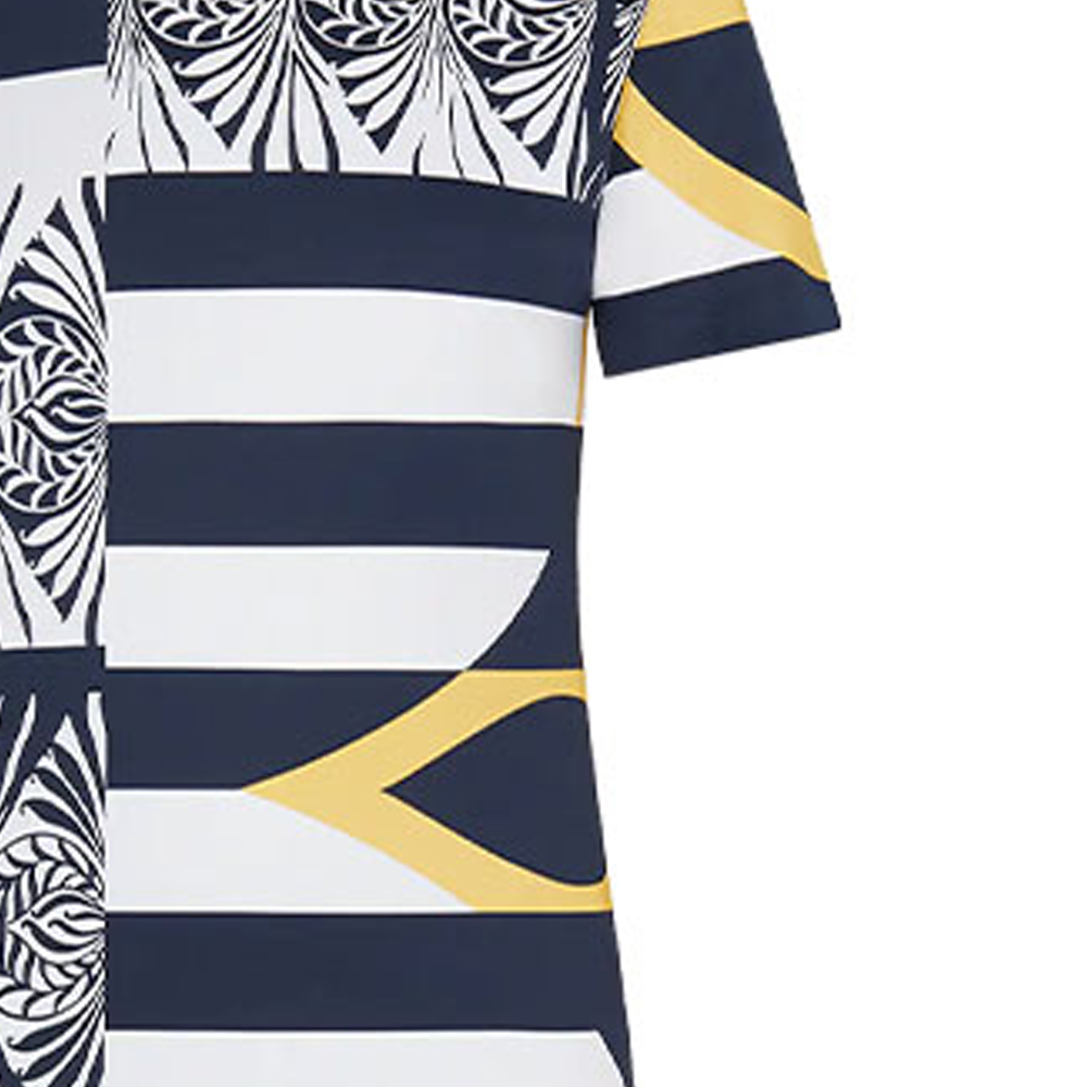 Details for (W) Louis Vuitton Kaos Crewneck Garis Biru Striped. 1A7SR5