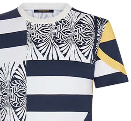 (W) Louis Vuitton Kaos Crewneck Garis Biru Striped. 1A7SR5 Sizing (W) Louis Vuitton Kaos Crewneck Garis Biru Striped. 1A7SR5