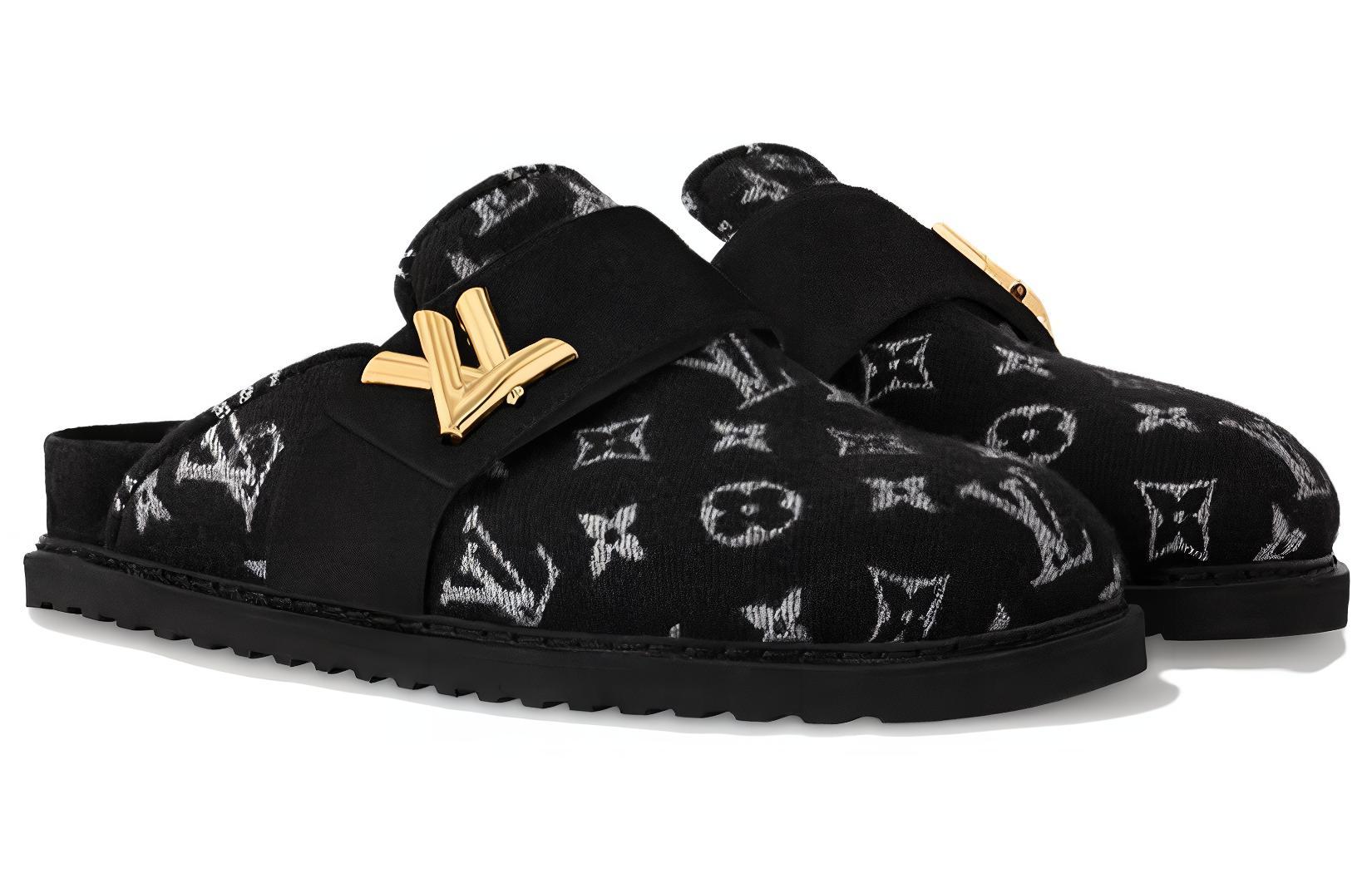 Lookbook 路易威登 舒適時尚 包頭拖鞋 女款 黑金