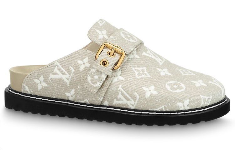 Order LOUIS VUITTON 舒適丹寧平底時尚拖鞋 女款 灰色