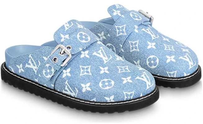 (W) Louis Vuitton Mule Cosy ''Bleu Denim'' 1AB3PE Lookbook (W) Louis Vuitton Mule Cosy ''Bleu Denim'' 1AB3PE