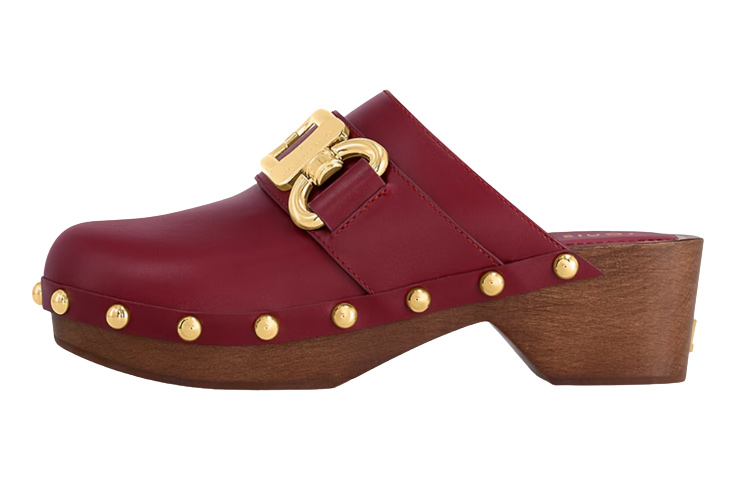 (Women) Louis Vuitton Cottage 'Burgundy Leather Mule' 1AC74X