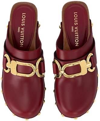 (W) Louis Vuitton Cottage ''Mule en Cuir Bourgogne'' 1AC74X Shop (W) Louis Vuitton Cottage ''Mule en Cuir Bourgogne'' 1AC74X