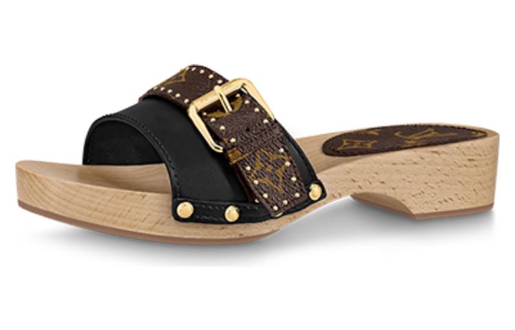 (W) LV Cottage Slide 'Black CMFT Toe'