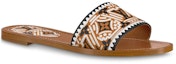 Order (W) Louis Vuitton Crafty Lock It Slides 'Coklat Hitam Putih' 1A85BJ