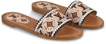 Lookbook (W) Louis Vuitton Crafty Lock It Slides 'Coklat Hitam Putih' 1A85BJ