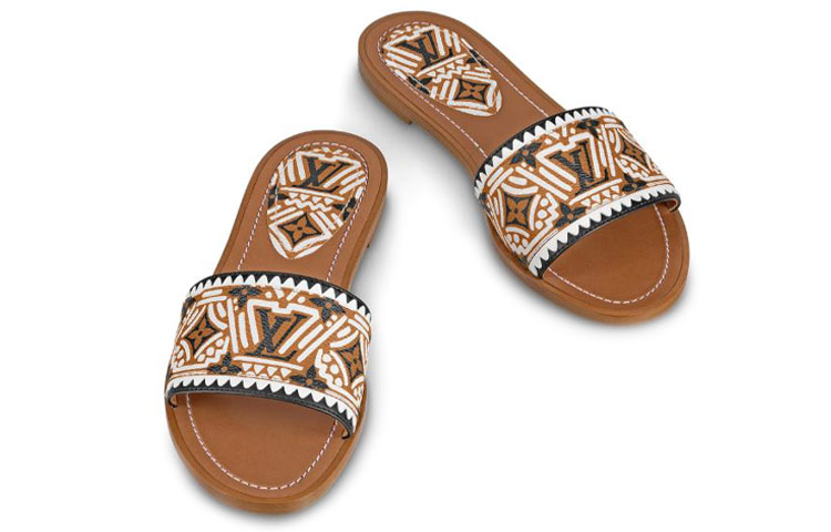 Purchase 路易威登 Lock It 平底休閒 時尚涼拖 女款 琥珀色