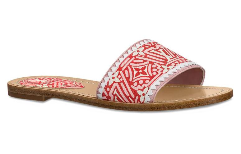 (Women) Louis Vuitton Crafty Lock It Slides 'White Red Pink' 1A85CD