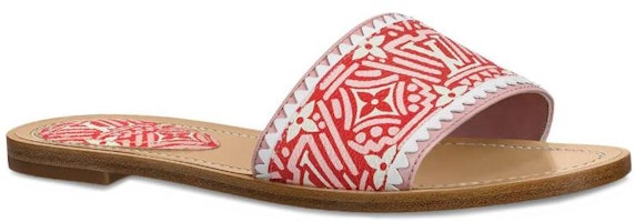 (Women) Louis Vuitton Crafty Lock It Slides 'White Red Pink' 1A85CD (Women) Louis Vuitton Crafty Lock It Slides 'White Red Pink' 1A85CD