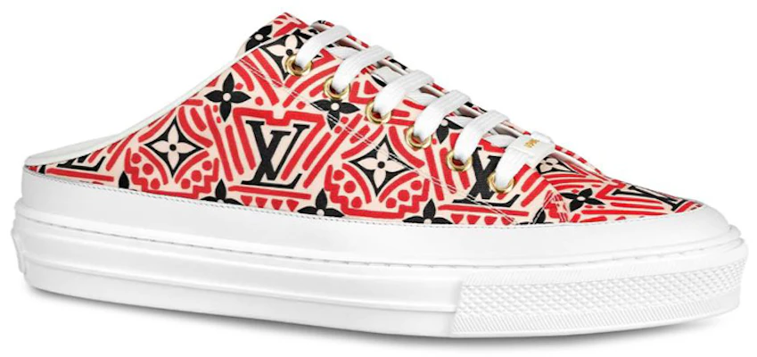 (W) Louis Vuitton Crafty Stellar Mules 'Rojo Negro Blanco' 1A85MU Order (W) Louis Vuitton Crafty Stellar Mules 'Rojo Negro Blanco' 1A85MU