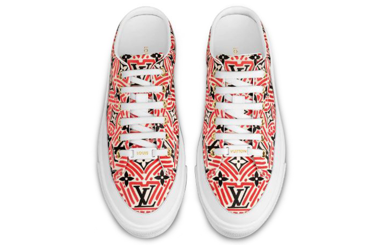 Shop (W) Louis Vuitton Crafty Stellar Mules 'Rojo Negro Blanco' 1A85MU
