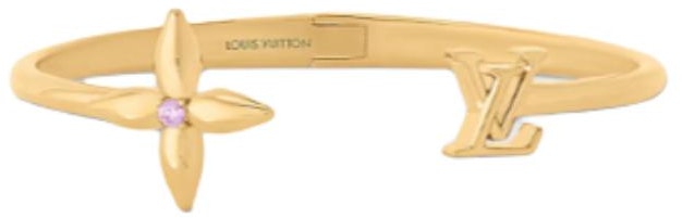 women-louis-vuitton-crystal-logo-bracelet-gold-for-women-m1441-m