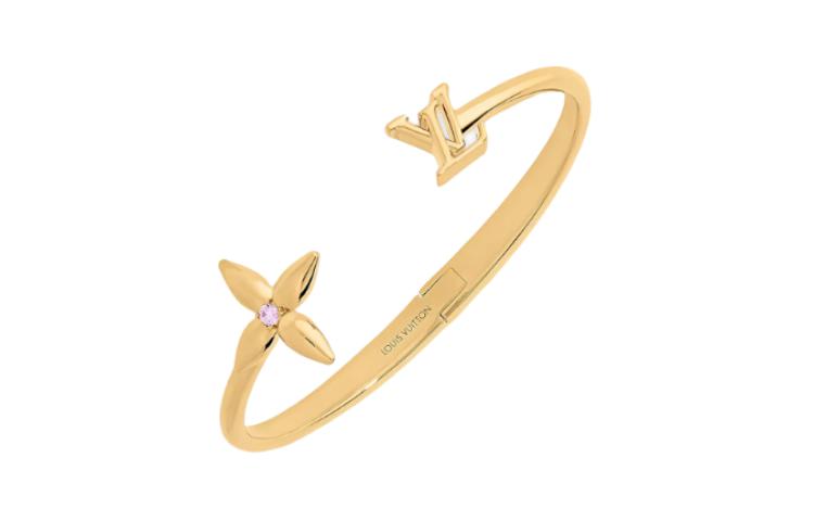 Lookbook (W) Gelang LOUIS VUITTON Crystal Logo Emas untuk Wanita M1441M