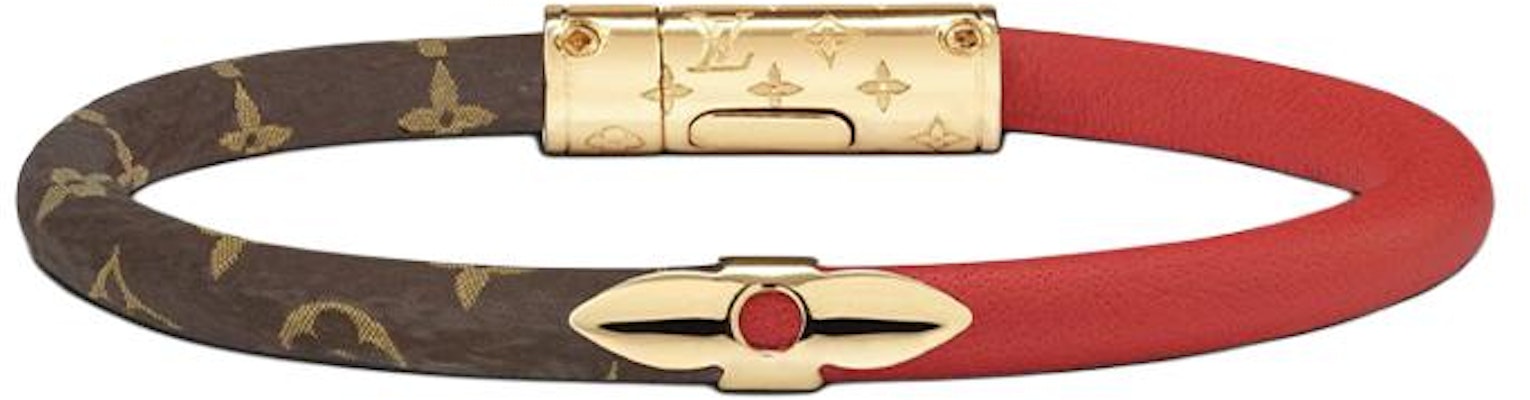 (W) 루이비통 데일리 컨피덴셜 송아지 가죽 팔찌 브라운 레드 뉴이어 레드 M6433 Buy (W) 루이비통 데일리 컨피덴셜 송아지 가죽 팔찌 브라운 레드 뉴이어 레드 M6433