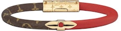 Buy (W) 루이비통 데일리 컨피덴셜 송아지 가죽 팔찌 브라운 레드 뉴이어 레드 M6433