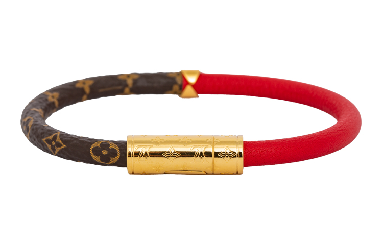 Lookbook (W) 루이비통 데일리 컨피덴셜 송아지 가죽 팔찌 브라운 레드 뉴이어 레드 M6433