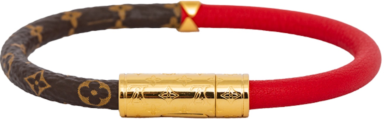 (W) 루이비통 데일리 컨피덴셜 송아지 가죽 팔찌 브라운 레드 뉴이어 레드 M6433 Lookbook (W) 루이비통 데일리 컨피덴셜 송아지 가죽 팔찌 브라운 레드 뉴이어 레드 M6433