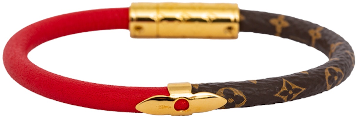 (W) 루이비통 데일리 컨피덴셜 송아지 가죽 팔찌 브라운 레드 뉴이어 레드 M6433 Shop (W) 루이비통 데일리 컨피덴셜 송아지 가죽 팔찌 브라운 레드 뉴이어 레드 M6433
