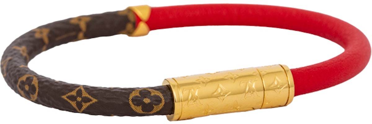 (W) 루이비통 데일리 컨피덴셜 송아지 가죽 팔찌 브라운 레드 뉴이어 레드 M6433 Details for (W) 루이비통 데일리 컨피덴셜 송아지 가죽 팔찌 브라운 레드 뉴이어 레드 M6433