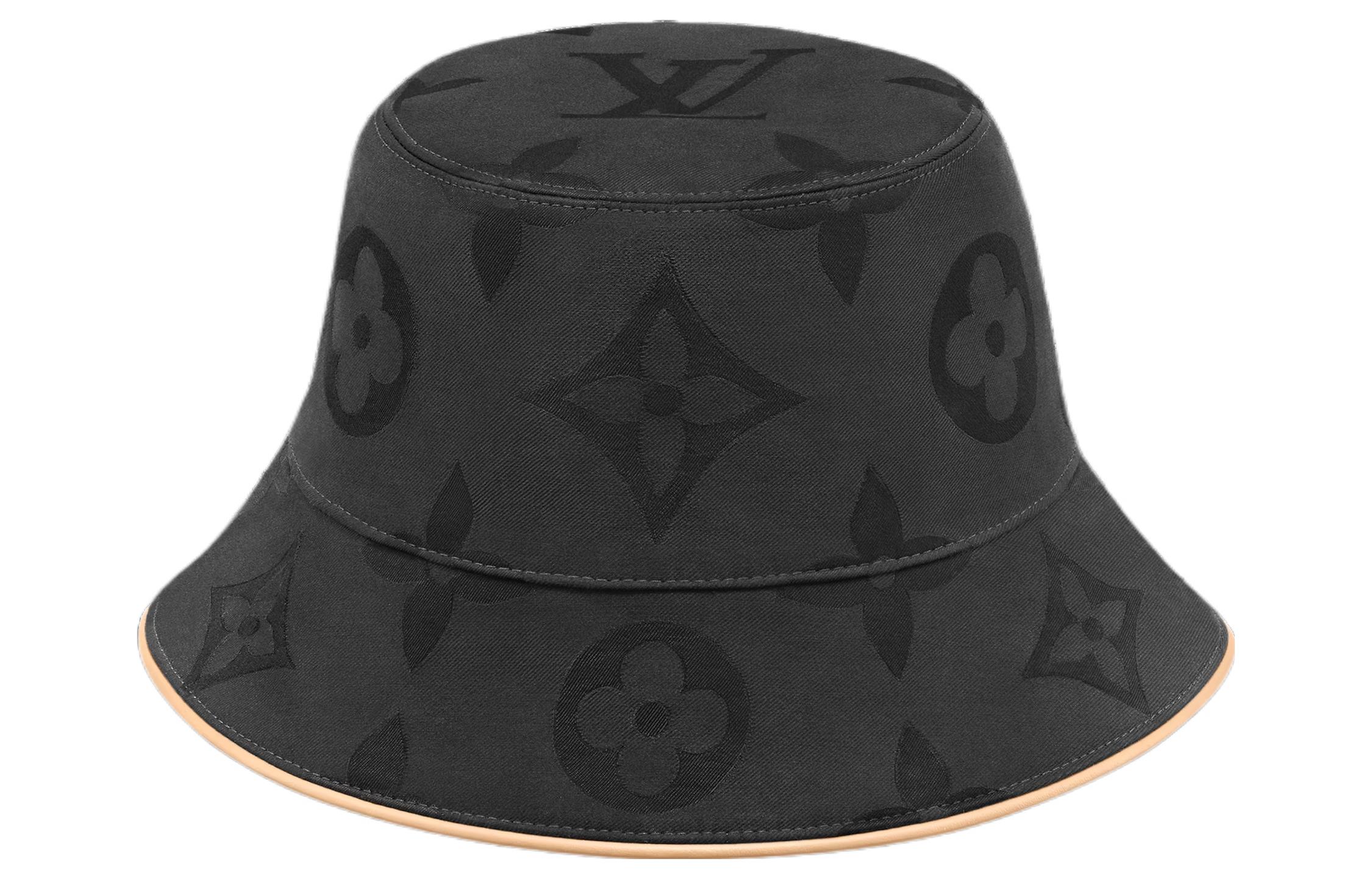 (Women) Louis Vuitton Dailygram Monogram Jacquard Black  Bucket Hat M7164S