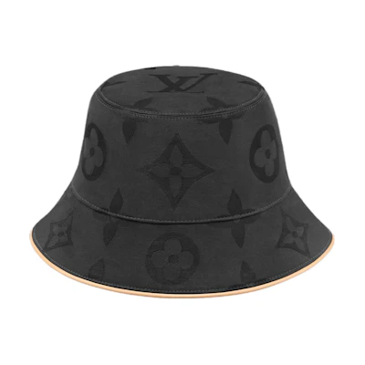 (Women) Louis Vuitton Dailygram Monogram Jacquard Black Bucket Hat M7164S