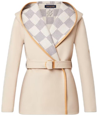 (Women) LOUIS VUITTON Damier Azur Wrap Belt Hooded Long Sleeve Coat Beige Women. 1A9SJ5 Buy (Women) LOUIS VUITTON Damier Azur Wrap Belt Hooded Long Sleeve Coat Beige Women. 1A9SJ5