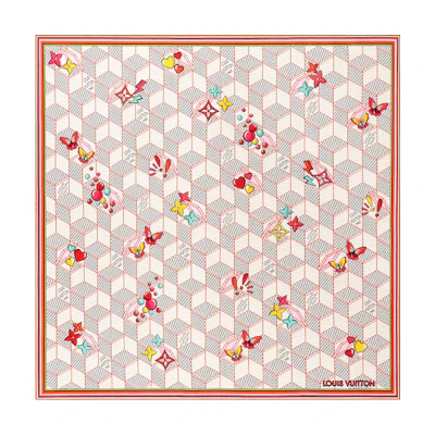 (Women) LOUIS VUITTON Damier Pattern Silk Scarf Multicolor for Women. M77668