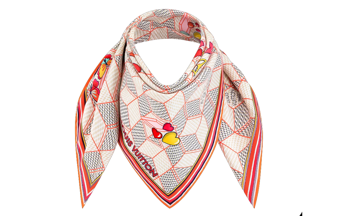 (Women) LOUIS VUITTON Damier Pattern Silk Scarf Multicolor for Women. M77668 圖 4