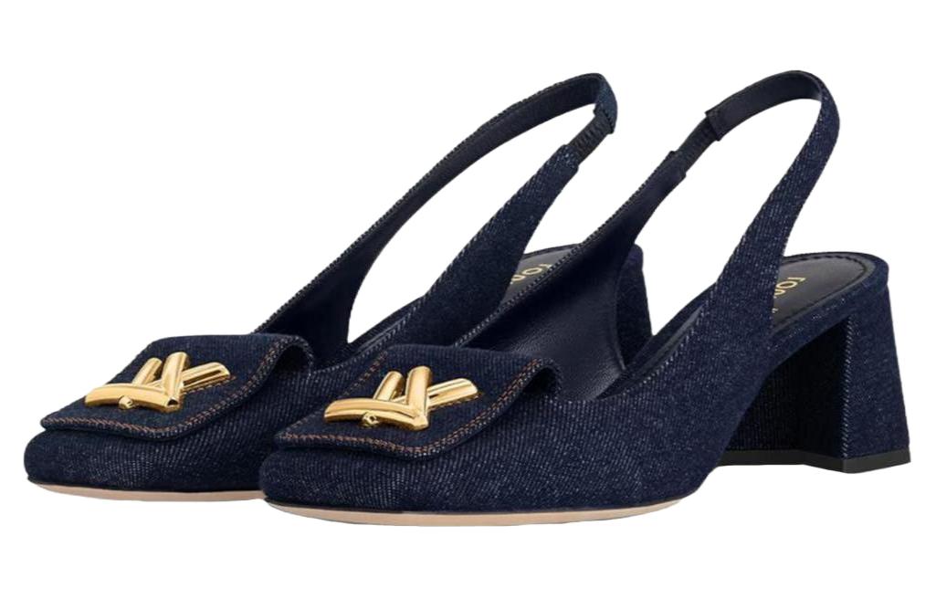 (W) LV Denim 'Metallic Accent Block Heel' 圖 3