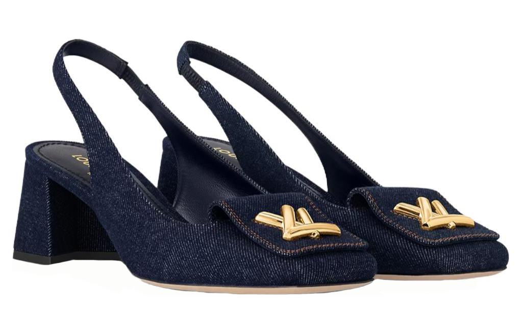 (W) LV Denim 'Metallic Accent Block Heel' 圖 4