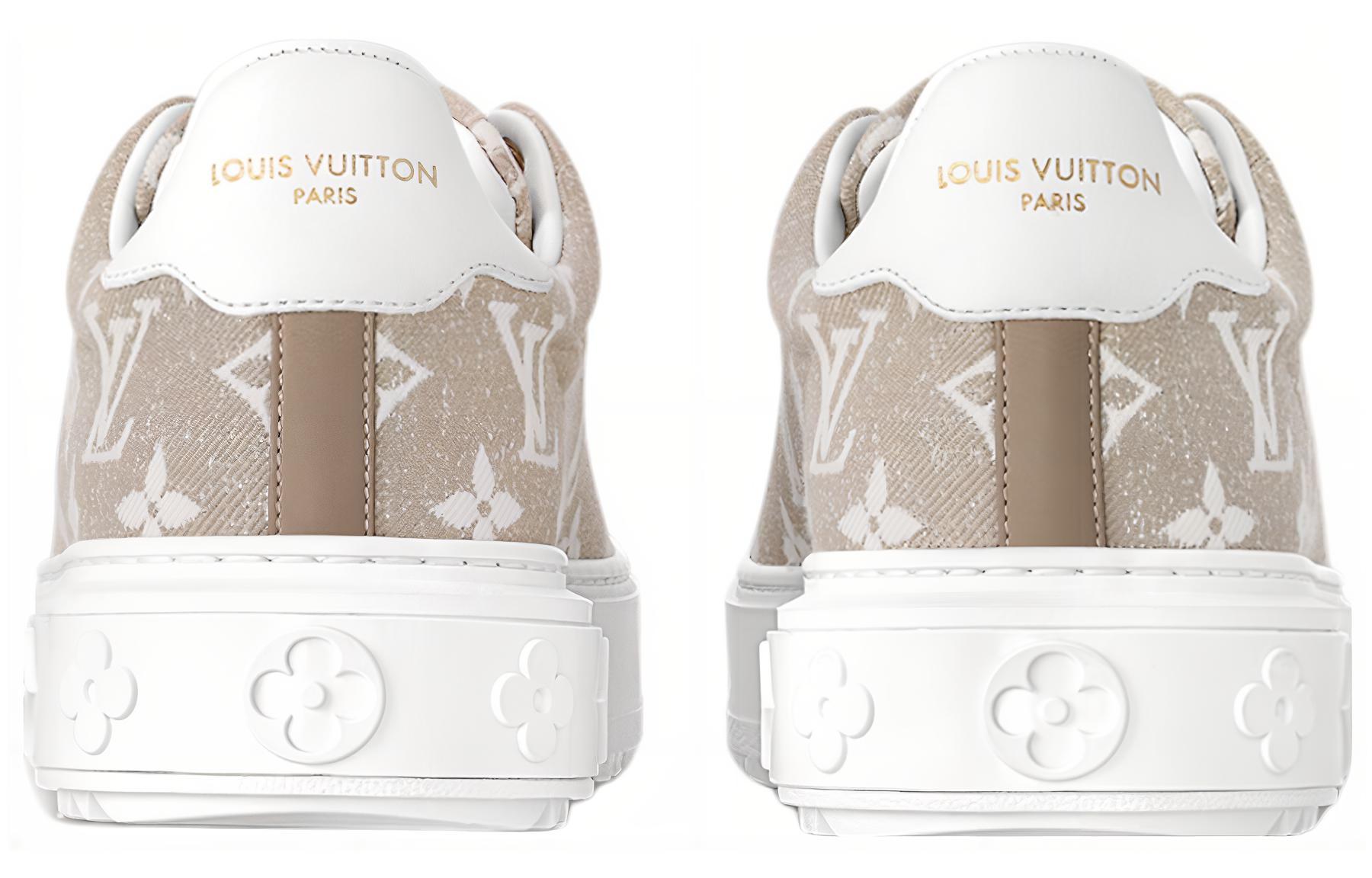 Purchase (W) Louis Vuitton Baskets Basses Décontractées en Denim Confort ''Beige'' 1AC29A
