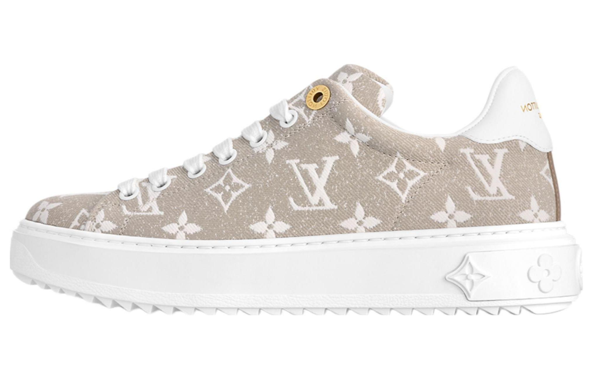 (Women) Louis Vuitton Denim Comfort Casual Low-Top Sneaker 'Beige' 1AC29A