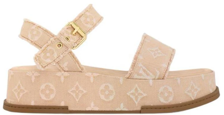 (W) Sandali Louis Vuitton Denim Platform Toe Loop ''Marrone Chiaro'' 1ACYCF Order (W) Sandali Louis Vuitton Denim Platform Toe Loop ''Marrone Chiaro'' 1ACYCF