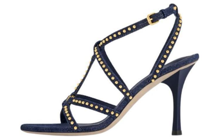 (Women) Louis Vuitton Denim Sandal 'Blue with Decorative Metal Buckle' 1ACIUE