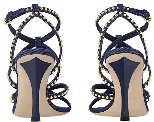 (W) Sandal Denim Louis Vuitton Biru dengan Gesper Metal Dekoratif. 1ACIUE Purchase (W) Sandal Denim Louis Vuitton Biru dengan Gesper Metal Dekoratif. 1ACIUE