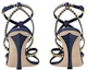 Purchase (W) Sandal Denim Louis Vuitton Biru dengan Gesper Metal Dekoratif. 1ACIUE