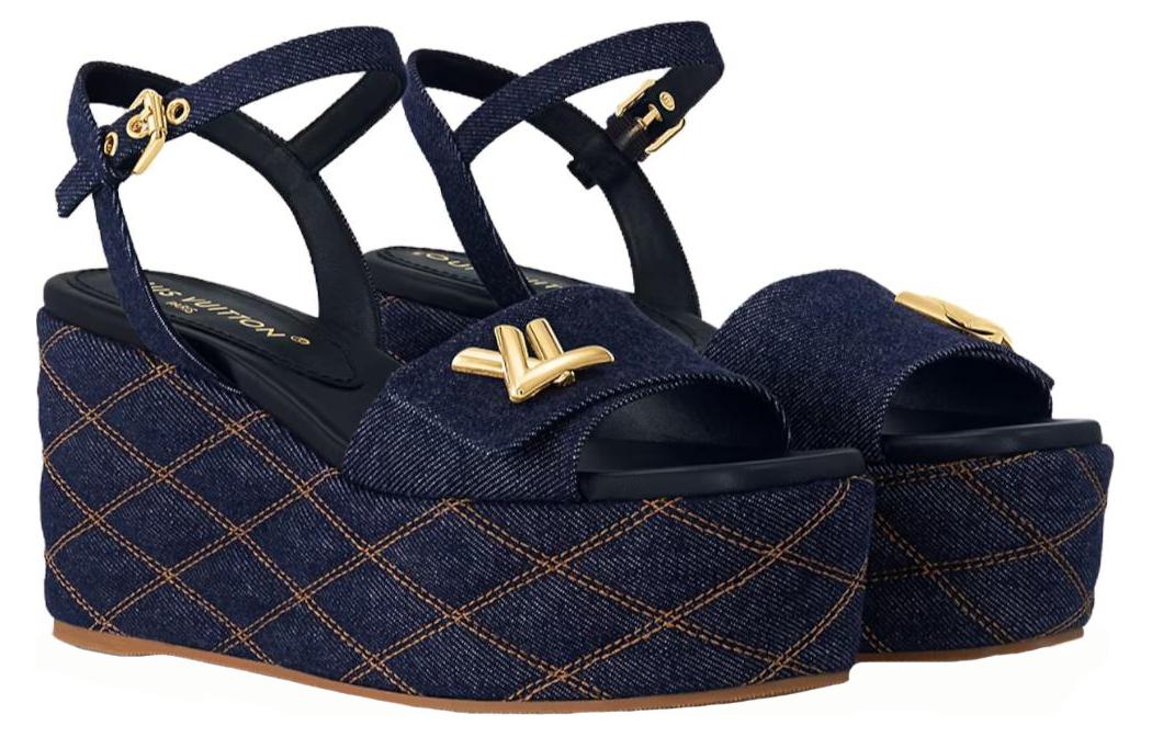 Lookbook (W) Sandalia Louis Vuitton Denim Slide 'Azul Profundo' 1ACI5J