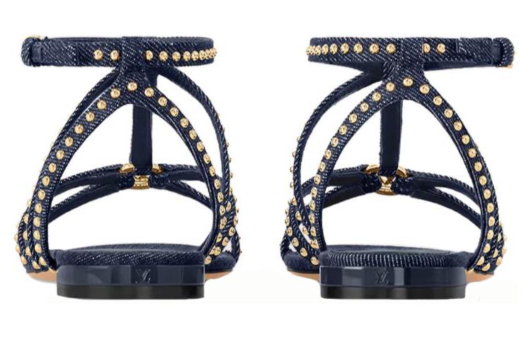 Shop (W) Sandale Louis Vuitton Denim Slide ''Bleu Profond'' 1ACM3Z